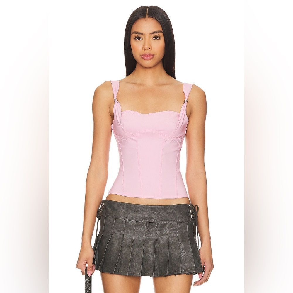 I.AM.GIA Pink Idez Corset Top Sz M